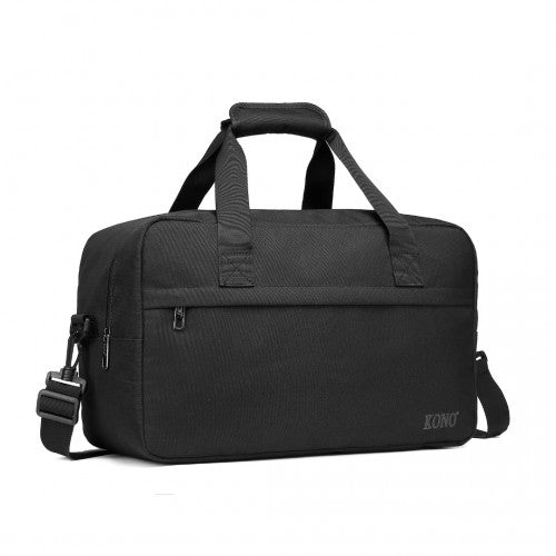 E1960M - Kono Lightweight Multi Purpose Unisex Sports Travel Duffel Bag - Black - Easy Luggage