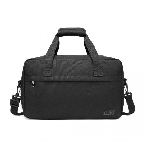 E1960M - Kono Lightweight Multi Purpose Unisex Sports Travel Duffel Bag - Black - Easy Luggage