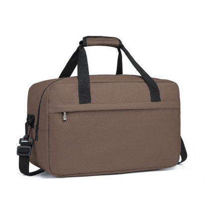 E1960M - Kono Lightweight Multi Purpose Unisex Sports Travel Duffel Bag - Brown - Easy Luggage