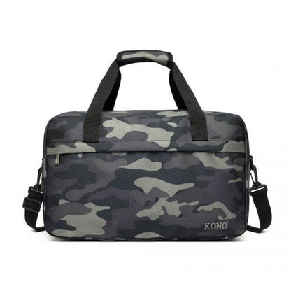 E1960M - Kono Lightweight Multi Purpose Unisex Sports Travel Duffel Bag - Camouflage - Easy Luggage