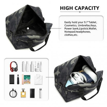 E1960M - Kono Lightweight Multi Purpose Unisex Sports Travel Duffel Bag - Camouflage - Easy Luggage