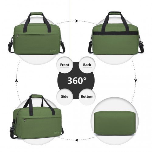 E1960M - Kono Lightweight Multi Purpose Unisex Sports Travel Duffel Bag - Green - Easy Luggage