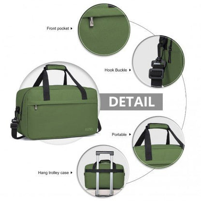 E1960M - Kono Lightweight Multi Purpose Unisex Sports Travel Duffel Bag - Green - Easy Luggage