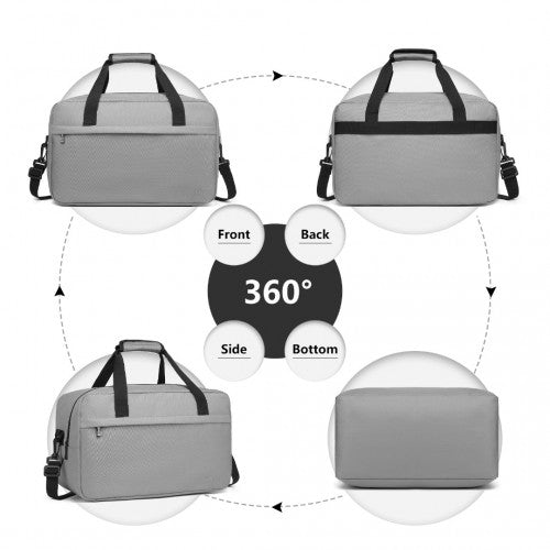 E1960M - Kono Lightweight Multi Purpose Unisex Sports Travel Duffel Bag - Grey - Easy Luggage