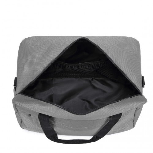 E1960M - Kono Lightweight Multi Purpose Unisex Sports Travel Duffel Bag - Grey - Easy Luggage