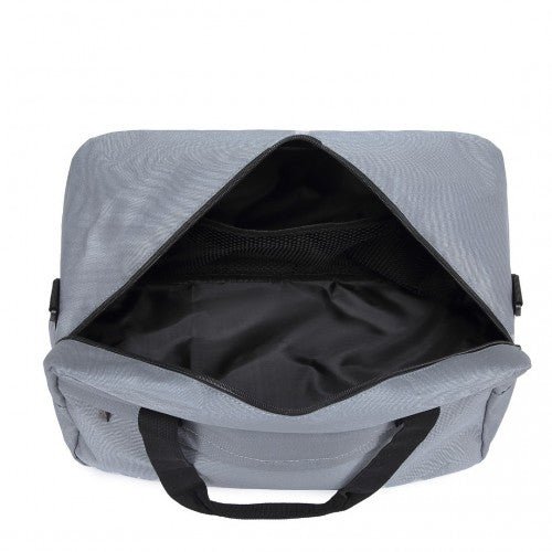 E1960M - Kono Lightweight Multi Purpose Unisex Sports Travel Duffel Bag - Light Grey - Easy Luggage