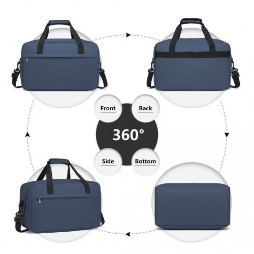 E1960M - Kono Lightweight Multi Purpose Unisex Sports Travel Duffel Bag - Navy - Easy Luggage