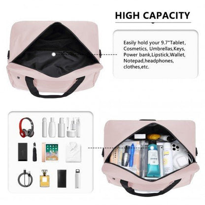 E1960M - Kono Lightweight Multi Purpose Unisex Sports Travel Duffel Bag - Pink - Easy Luggage