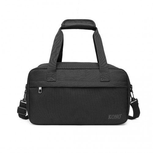 E1960S - Kono Lightweight Multi Purpose Unisex Sports Travel Duffel Bag - Black - Easy Luggage