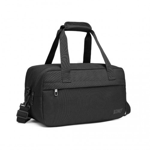 E1960S - Kono Lightweight Multi Purpose Unisex Sports Travel Duffel Bag - Black - Easy Luggage