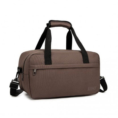 E1960S - Kono Lightweight Multi Purpose Unisex Sports Travel Duffel Bag - Brown - Easy Luggage