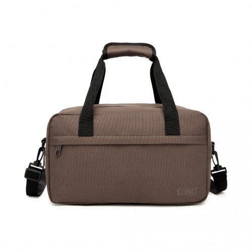 E1960S - Kono Lightweight Multi Purpose Unisex Sports Travel Duffel Bag - Brown - Easy Luggage