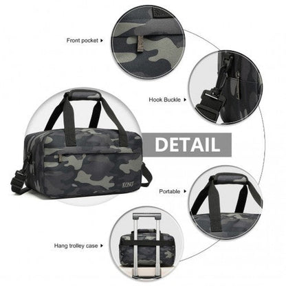 E1960S - Kono Lightweight Multi Purpose Unisex Sports Travel Duffel Bag - Camouflage - Easy Luggage