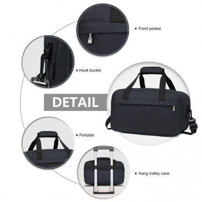 E1960S - Kono Lightweight Multi Purpose Unisex Sports Travel Duffel Bag - Dark Blue - Easy Luggage