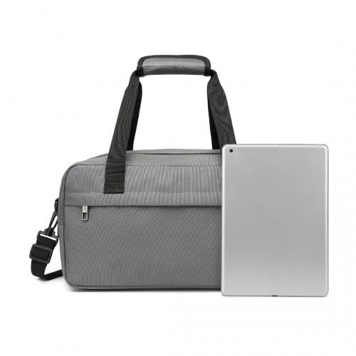 E1960S - Kono Lightweight Multi Purpose Unisex Sports Travel Duffel Bag - Grey - Easy Luggage