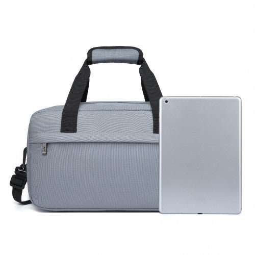 E1960S - Kono Lightweight Multi Purpose Unisex Sports Travel Duffel Bag - Light Grey - Easy Luggage