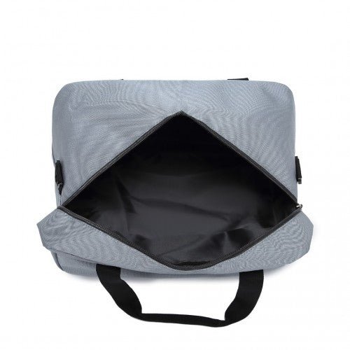 E1960S - Kono Lightweight Multi Purpose Unisex Sports Travel Duffel Bag - Light Grey - Easy Luggage