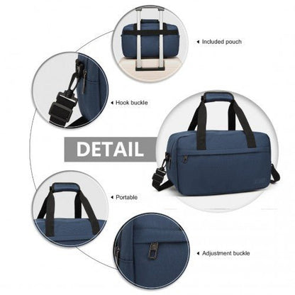 E1960S - Kono Lightweight Multi Purpose Unisex Sports Travel Duffel Bag - Navy - Easy Luggage