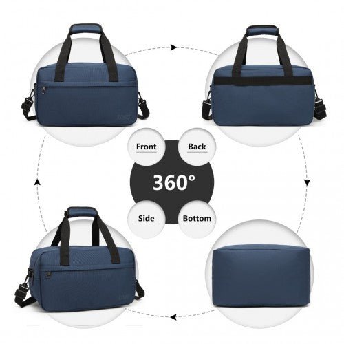 E1960S - Kono Lightweight Multi Purpose Unisex Sports Travel Duffel Bag - Navy - Easy Luggage