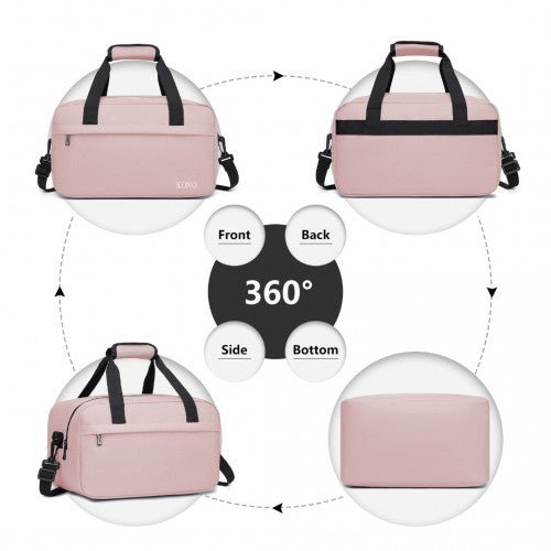 E1960S - Kono Lightweight Multi Purpose Unisex Sports Travel Duffel Bag - Pink - Easy Luggage