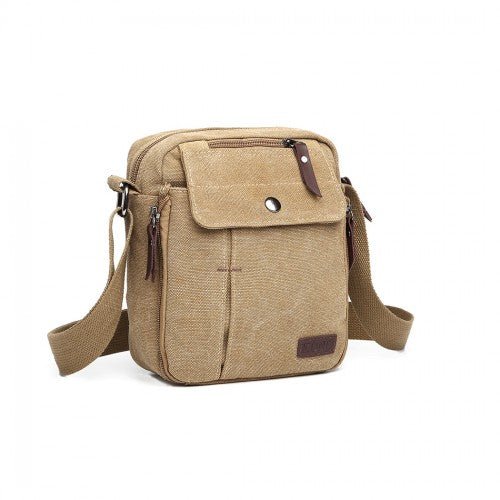 E1971 - Kono Multi Pocket Cross Body Shoulder Bag - Khaki - Easy Luggage