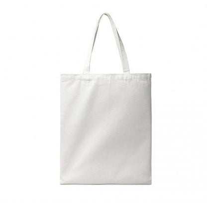 E2006 - Kono Canvas Alphabet Shopper Tote Bag - Natural/White - Easy Luggage