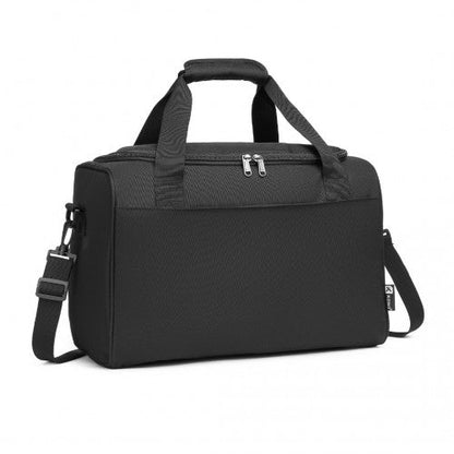 E2016S - Kono Structured Travel Duffle Bag - Black - Easy Luggage