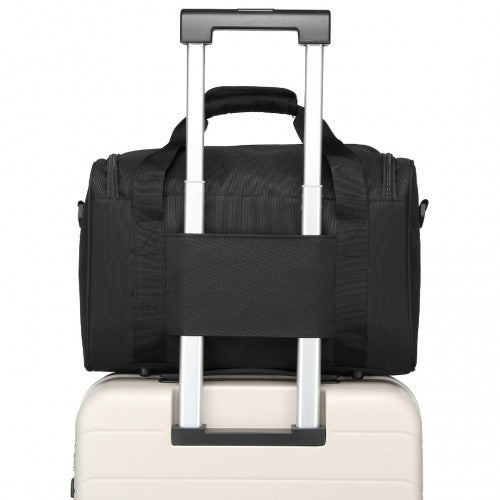 E2016S - Kono Structured Travel Duffle Bag - Black - Easy Luggage