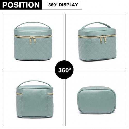 E2103 - Miss Lulu Make - up Organiser Storage Bag - Green - Easy Luggage