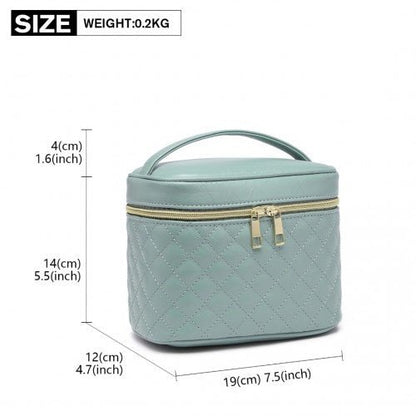 E2103 - Miss Lulu Make - up Organiser Storage Bag - Green - Easy Luggage