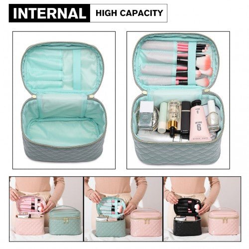 E2103 - Miss Lulu Make - up Organiser Storage Bag - Green - Easy Luggage