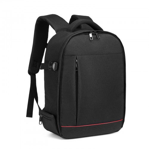 E6928 - Kono Water Resistant Shockproof DSLR Camera Backpack - Black - Easy Luggage