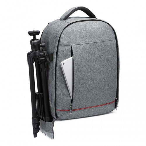 E6928 - Kono Water Resistant Shockproof DSLR Camera Backpack - Light Grey - Easy Luggage