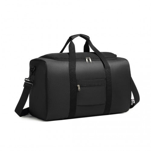 EA2112 - Kono Waterproof Lightweight Travel Duffle Bag Sports Holdall - Black - Easy Luggage