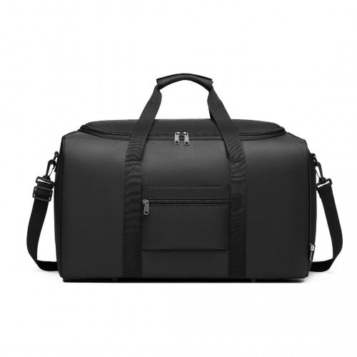 EA2112 - Kono Waterproof Lightweight Travel Duffle Bag Sports Holdall - Black - Easy Luggage
