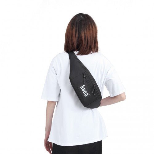 EA2136 - Kono Lightweight Fashion Sports Bum Bag For Men And Women - Black - Easy Luggage