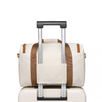 EA2321 - Kono Spacious Travel Storage Bag Handbag - Cream - Easy Luggage