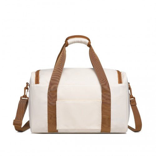 EA2321 - Kono Spacious Travel Storage Bag Handbag - Cream - Easy Luggage