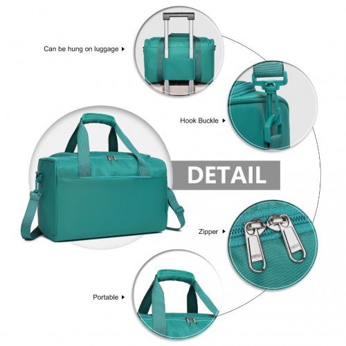 EA2321 - Kono Spacious Travel Storage Bag Handbag - Teal - Easy Luggage