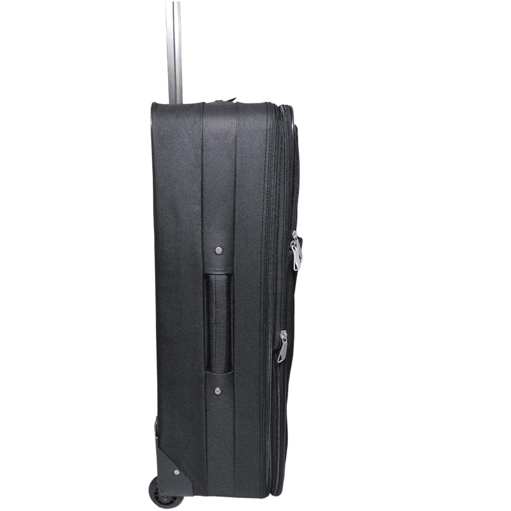 Eagle 2 Wheel Lightweight Expandable Suitcase - Travel Luggage Cabin Trolley Bag | Easy Luggage Black - Easy Luggage