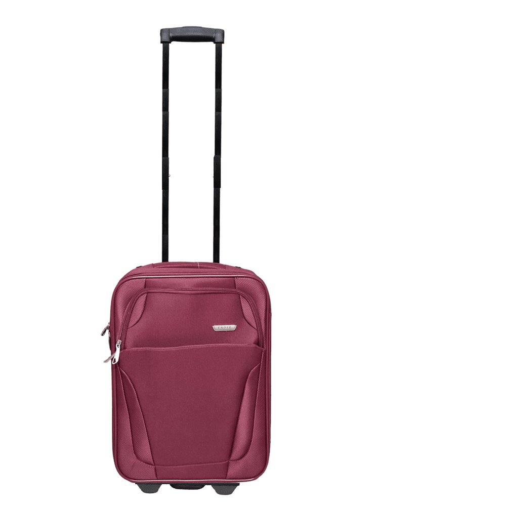 Eagle 2 Wheel Lightweight Expandable Suitcase - Travel Luggage Cabin Trolley Bag | Easy Luggage Burgundy - Easy Luggage