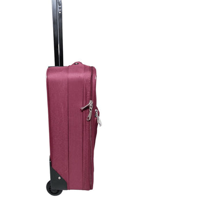 Eagle 2 Wheel Lightweight Expandable Suitcase - Travel Luggage Cabin Trolley Bag | Easy Luggage Burgundy - Easy Luggage