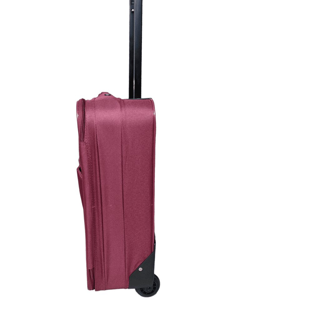 Eagle 2 Wheel Lightweight Expandable Suitcase - Travel Luggage Cabin Trolley Bag | Easy Luggage Burgundy - Easy Luggage