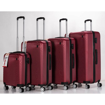 Eagle Air Spritz Lightweight ABS Hard Shell 4 Wheels Burgundy - Easy Luggage