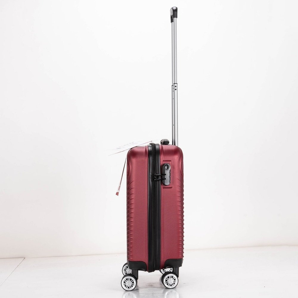 Eagle Air Spritz Lightweight ABS Hard Shell 4 Wheels Burgundy - Easy Luggage