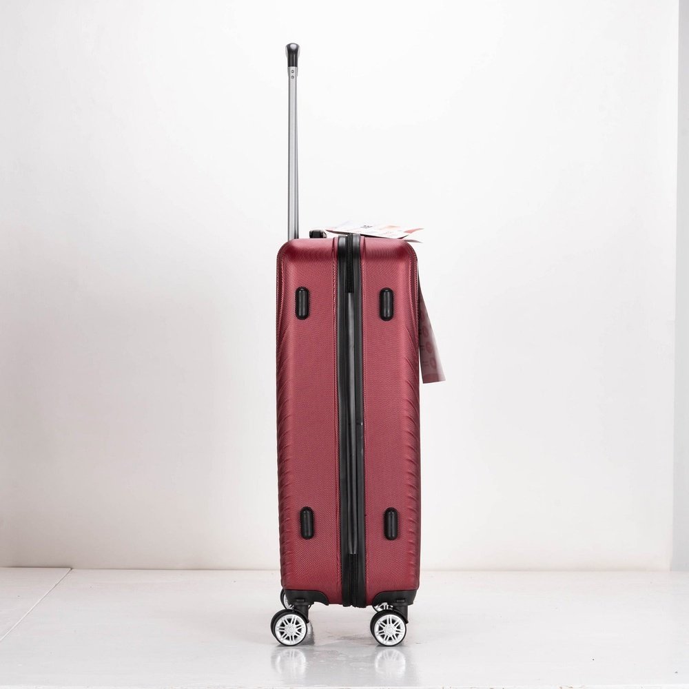 Eagle Air Spritz Lightweight ABS Hard Shell 4 Wheels Burgundy - Easy Luggage