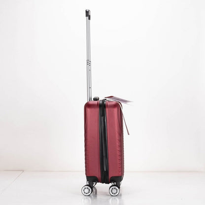 Eagle Air Spritz Lightweight ABS Hard Shell 4 Wheels Burgundy - Easy Luggage