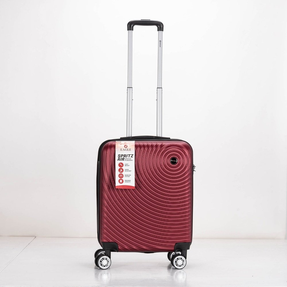 Eagle Air Spritz Lightweight ABS Hard Shell 4 Wheels Burgundy - Easy Luggage