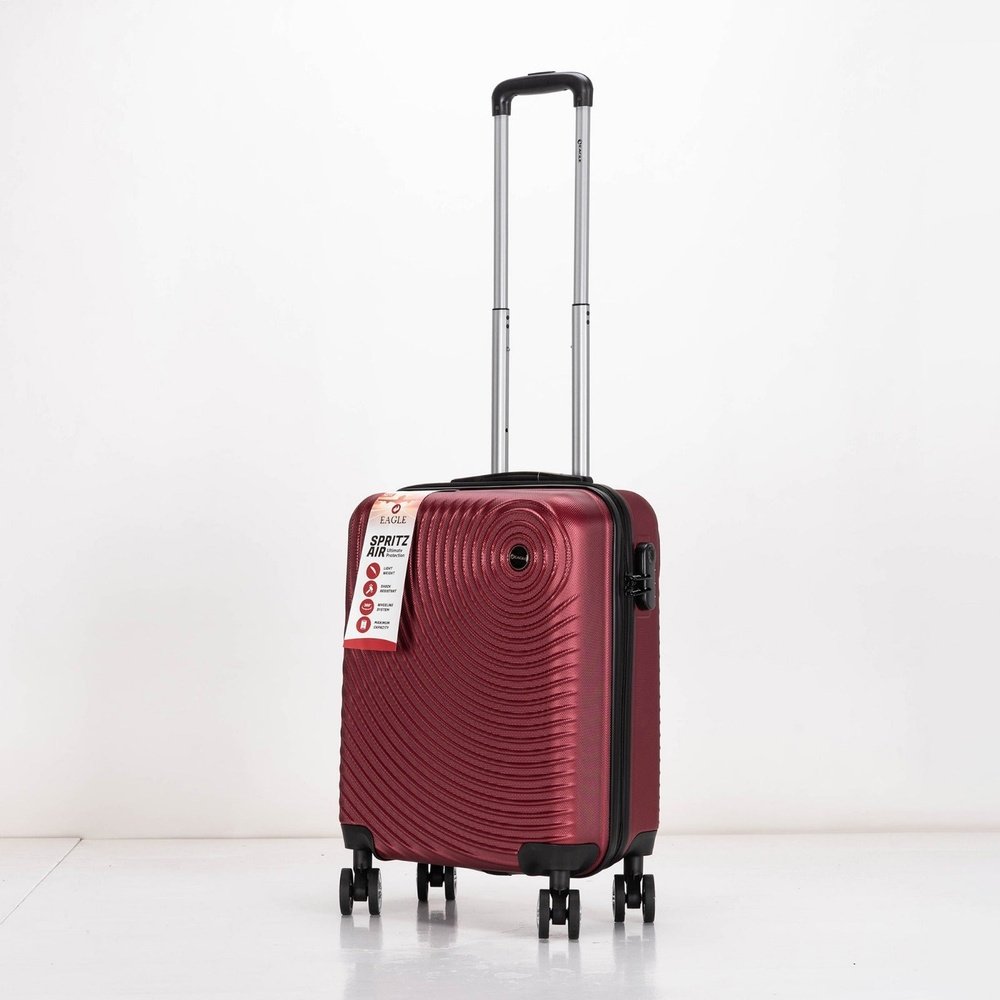 Eagle Air Spritz Lightweight ABS Hard Shell 4 Wheels Burgundy - Easy Luggage