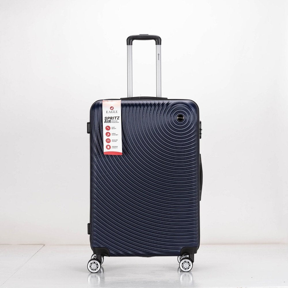 Eagle Air Spritz Lightweight ABS Hard Shell 4 Wheels Navy - Easy Luggage